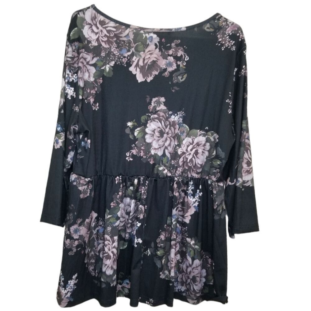 Bloomchic Floral Print Babydoll Blouse - Picture 4 of 9